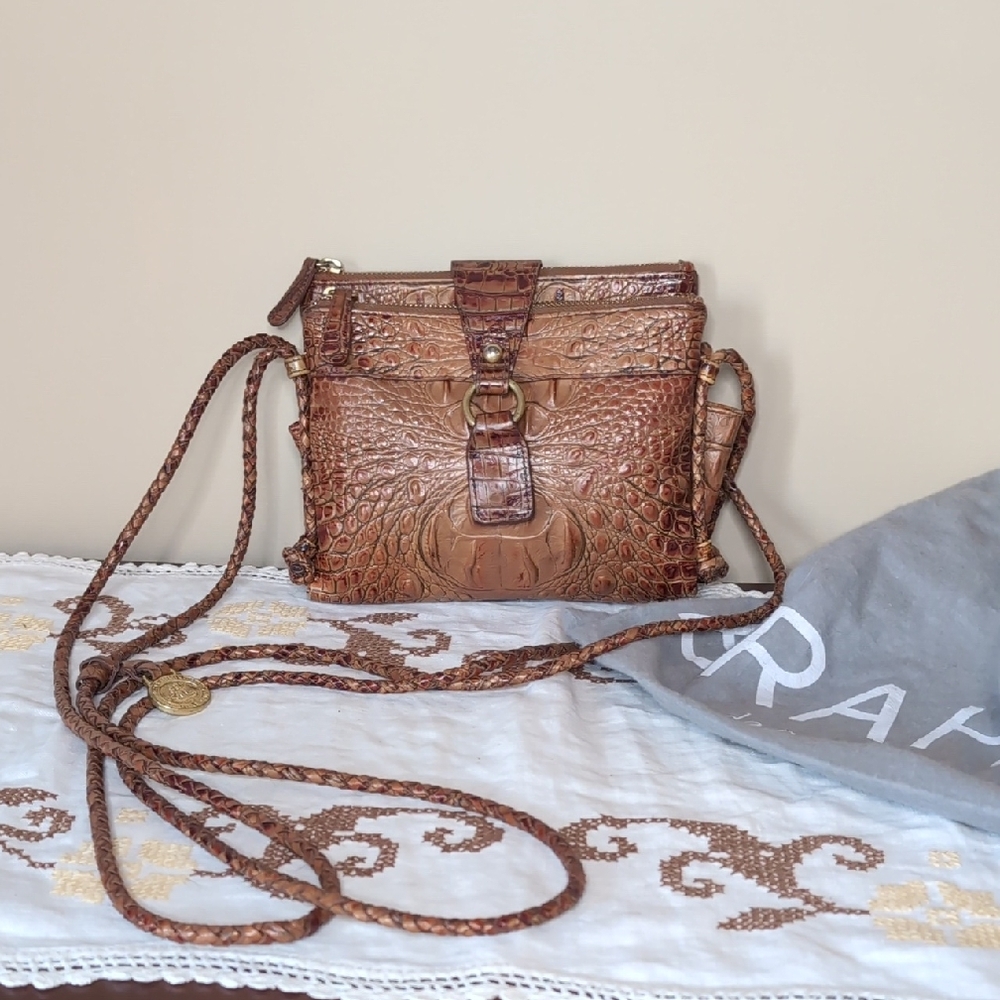 Rare Brahmin Crossbody with Braided Straps